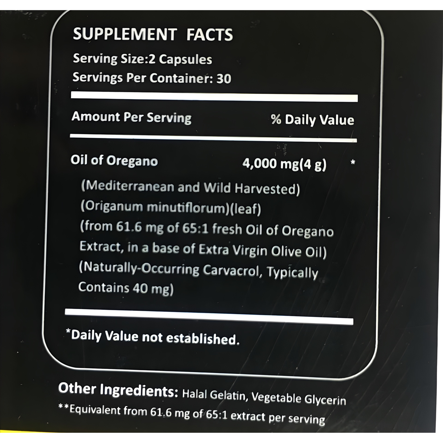 Oil of Oregano (Soft Gel)