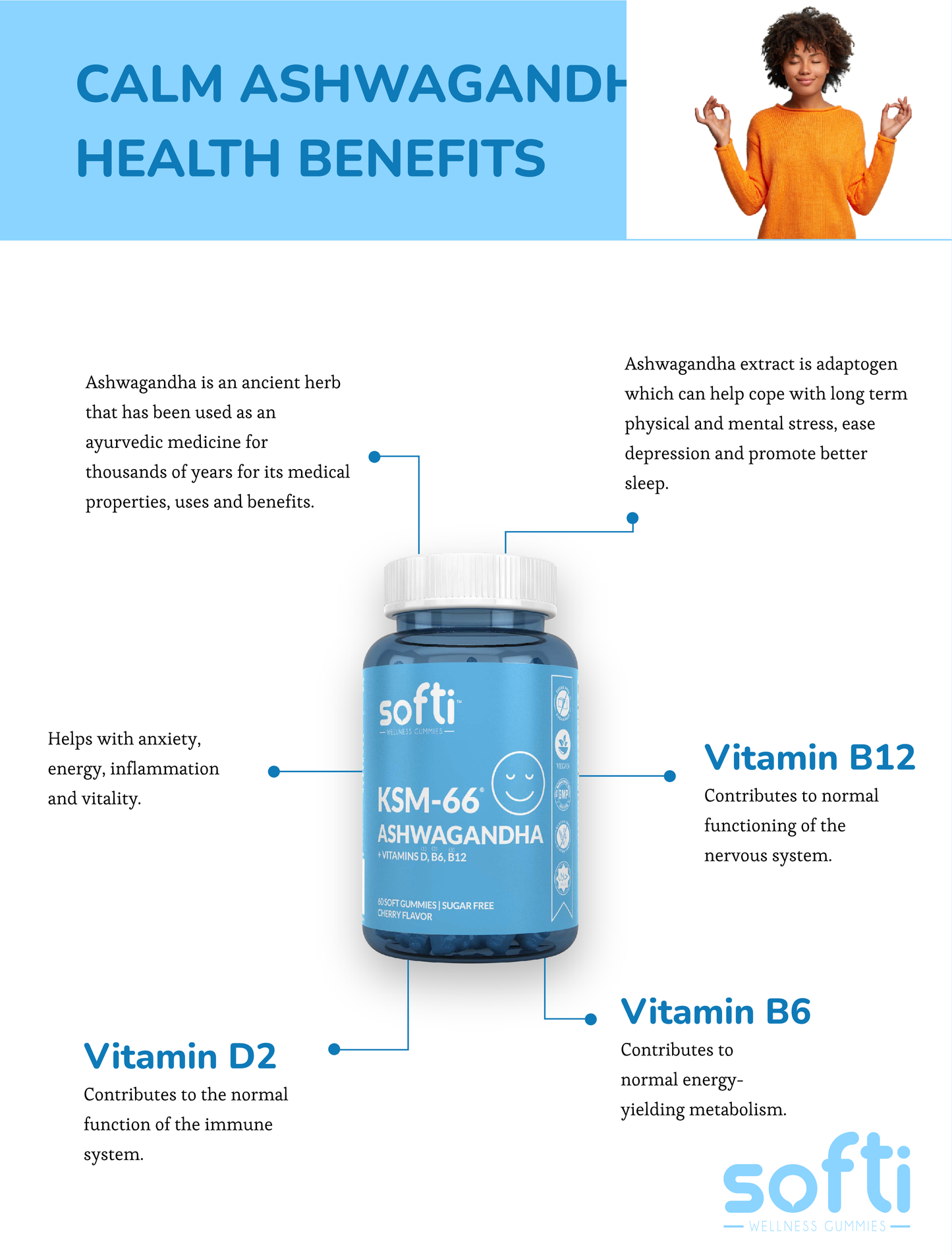 Calm Ashwagandha (KSM-66®) Vitamins Gummies