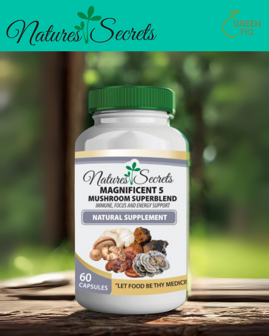 Magnificent 5 Mushroom Superblend (Immune, Focus and Energy Support)
