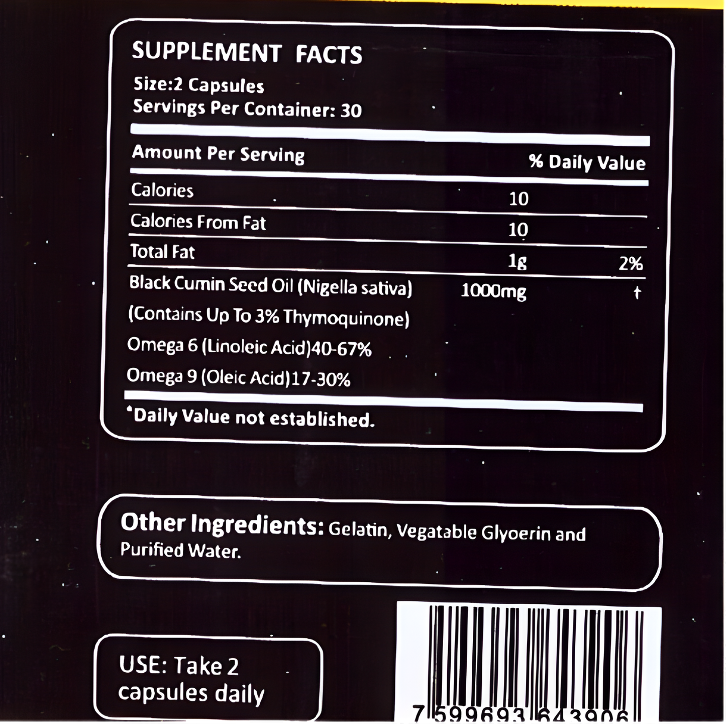 Black Seed Oil Capsules